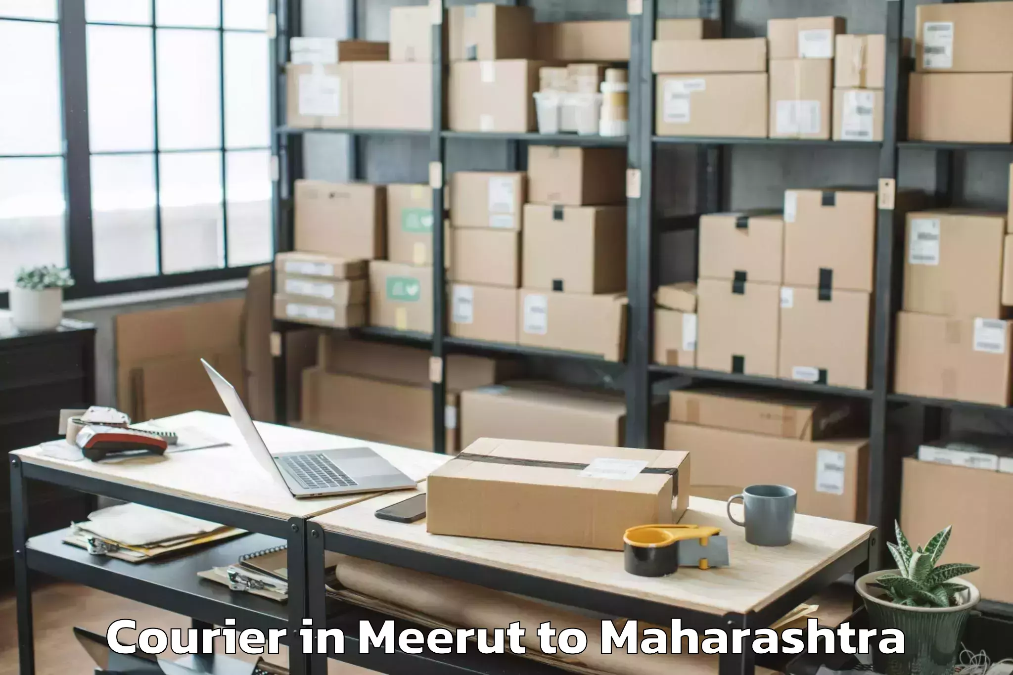 Top Meerut to Mav Patoda Courier Available